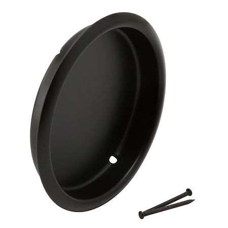 Prime-Line Closet Door Finger Pull, 2-1/8 in., Matte Black Finish (2 Pack) N 7572